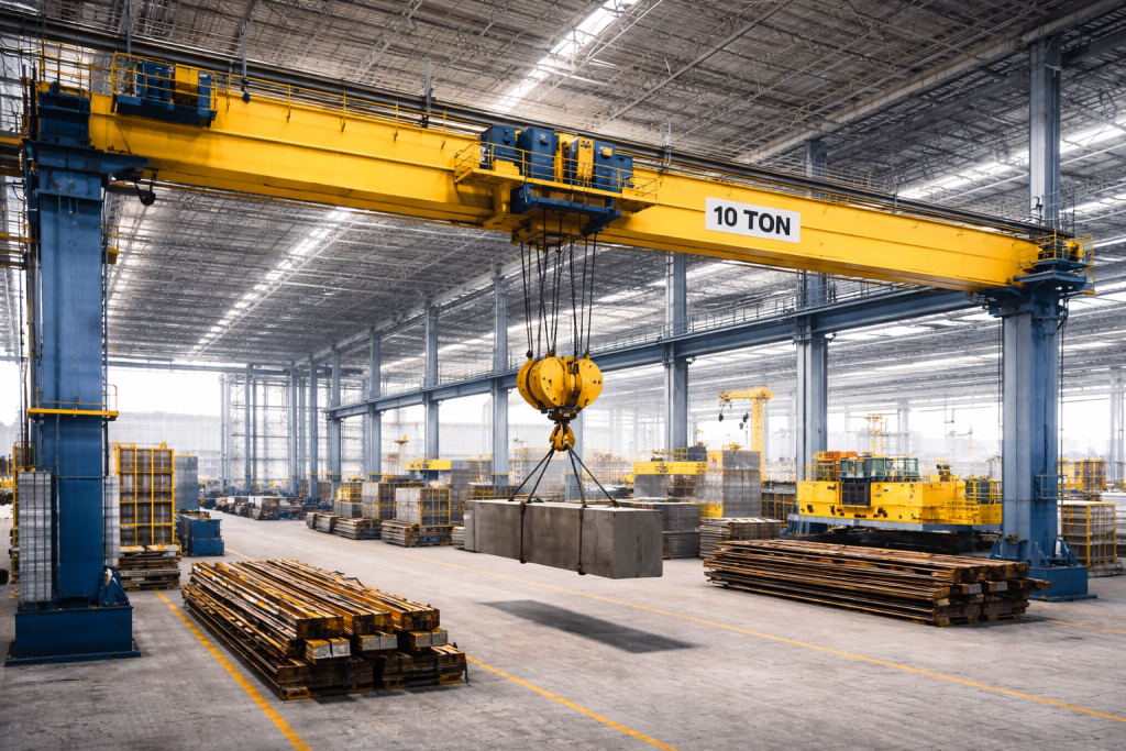 overhead EOT crane image factory