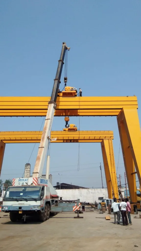 EOT Cranes Manufacturers and Supplier in India Workstation-Gantry-Crane-576x1024