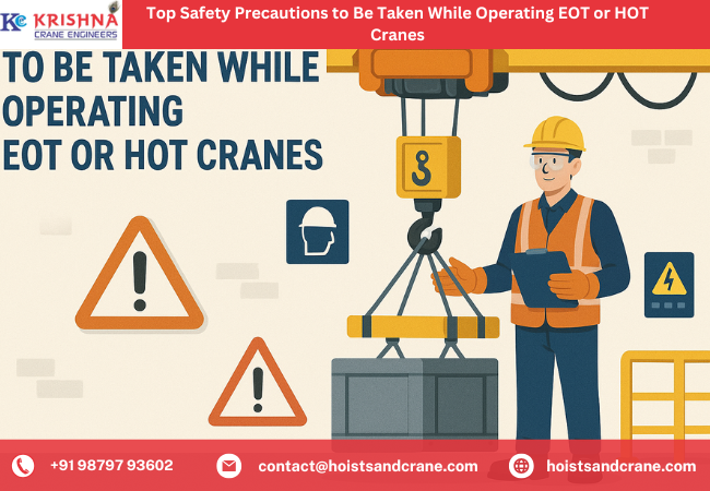 Top Safety Precautions to Be Taken While Operating EOT or HOT Cranes