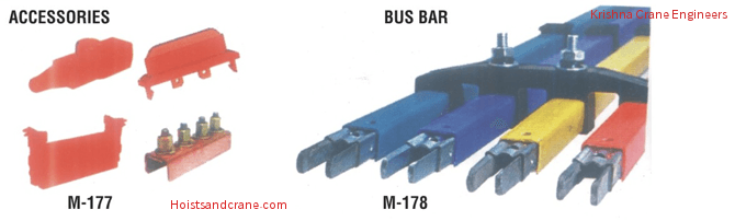 EOT crane bus bar system and accessories parts name with picture